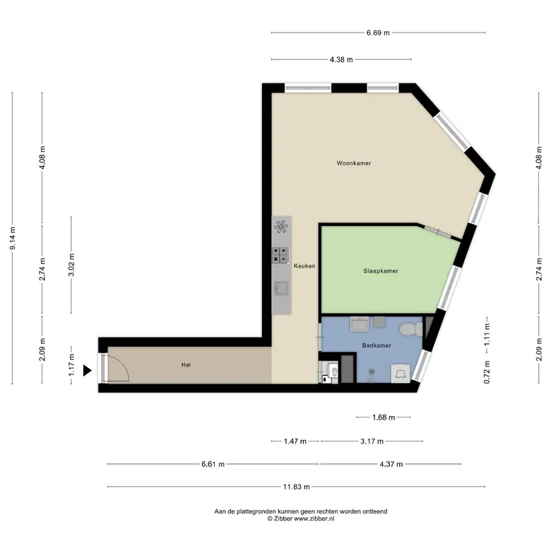 Plattegrond 1 van Beverwijkerstraatweg 6e
