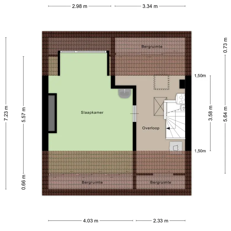 Plattegrond 2 van Van Bergenlaan 12