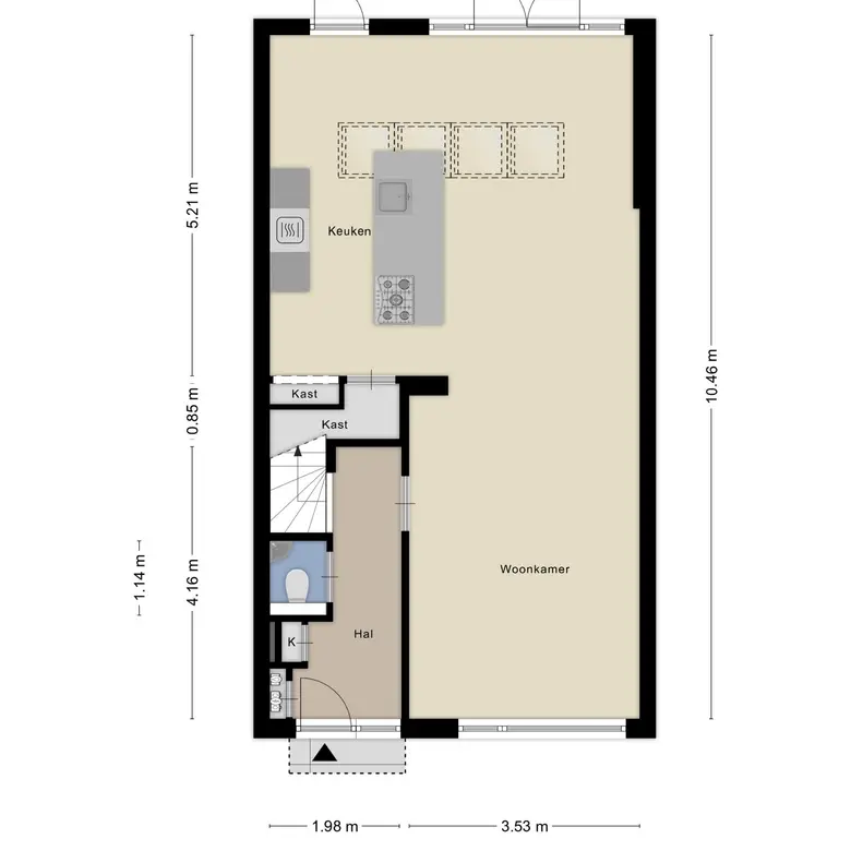 Plattegrond 2 van Nansenlaan 17