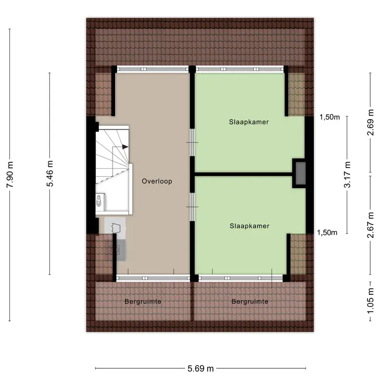 Plattegrond 4 van Nansenlaan 17