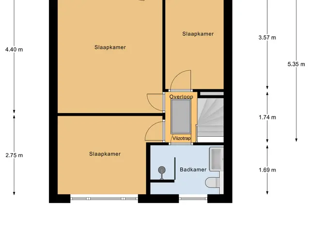 Plattegrond van De Hoogstraat 4