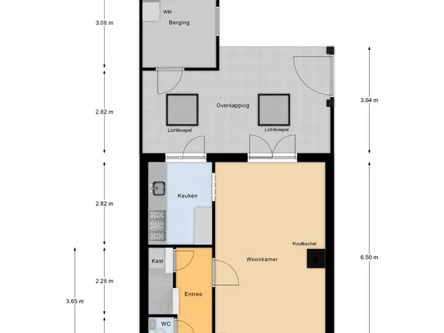 Plattegrond van Oudheusdensestraat 25