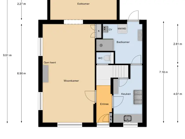 Plattegrond van Burgemeester van de Heijdenstraat 39