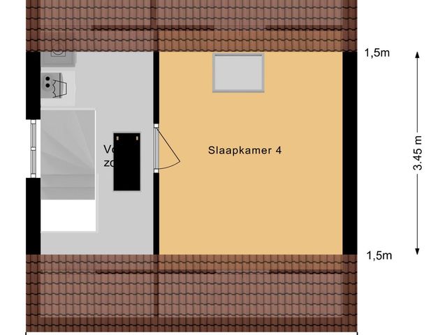 Plattegrond van Zustersteeg 6