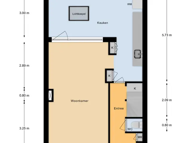 Plattegrond van Begoniastraat 7