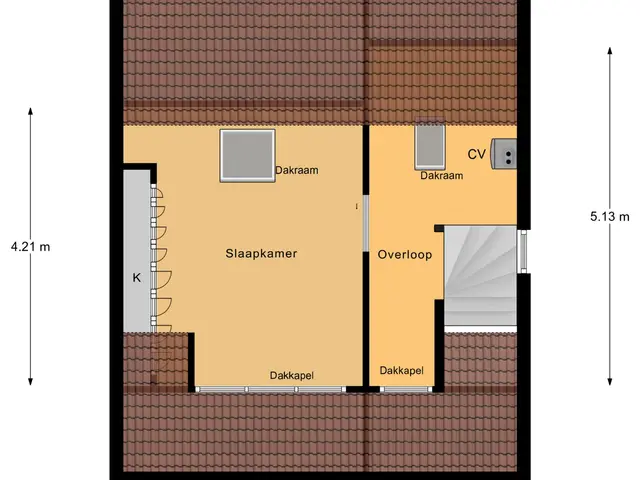 Plattegrond van Trompstraat 21