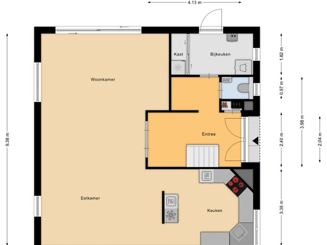 Plattegrond van Biesheuvellaan 4