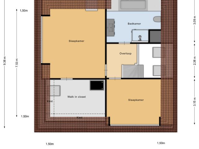 Plattegrond van Biesheuvellaan 4