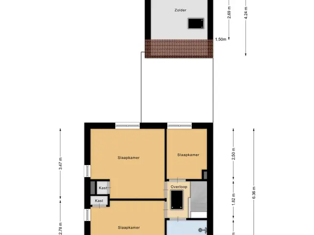 Plattegrond van Burgemeester van de Heijdenstraat 69