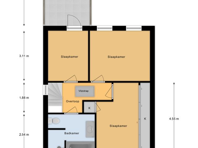 Plattegrond van Akkerstraat 12