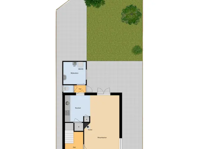 Plattegrond van Akkerstraat 12