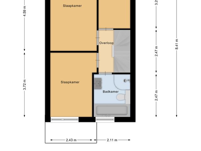 Plattegrond van Tullensstraat 31