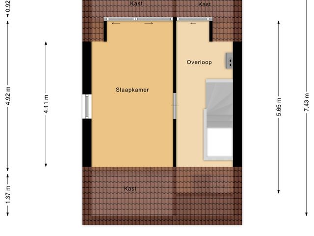 Plattegrond van Tullensstraat 31