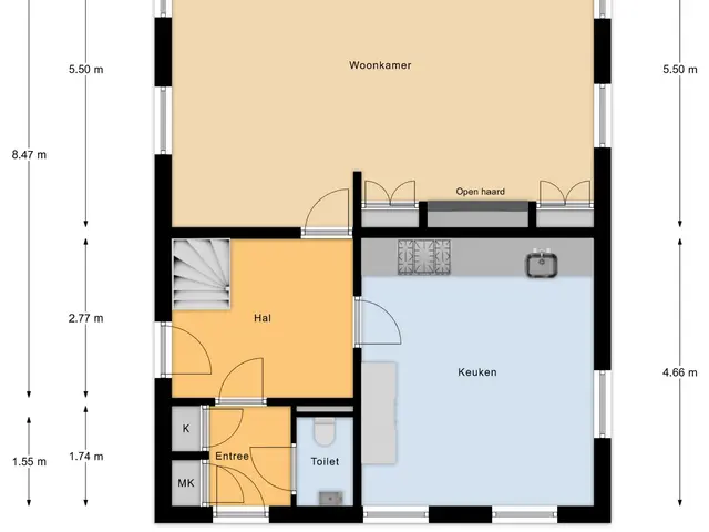 Plattegrond van Jan van Wijckstraat 1