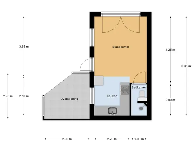 Plattegrond van Jan van Wijckstraat 1