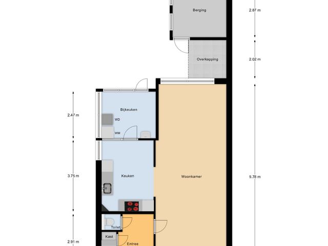Plattegrond van Karrestraat 13