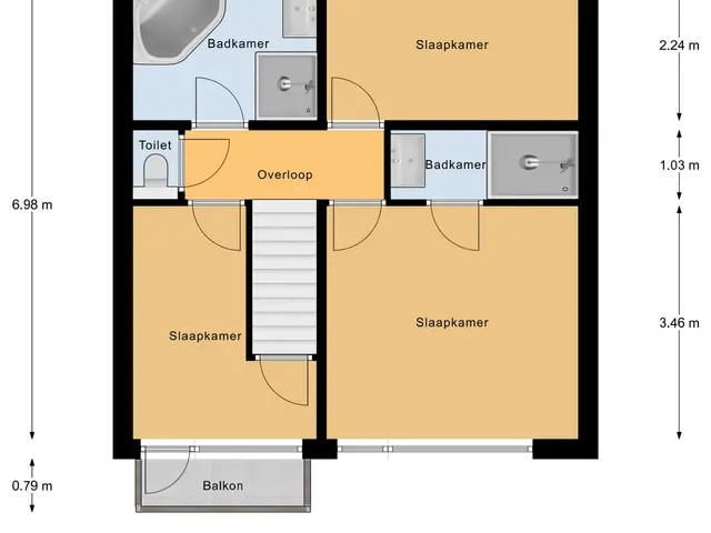 Plattegrond van De Roverestraat 8
