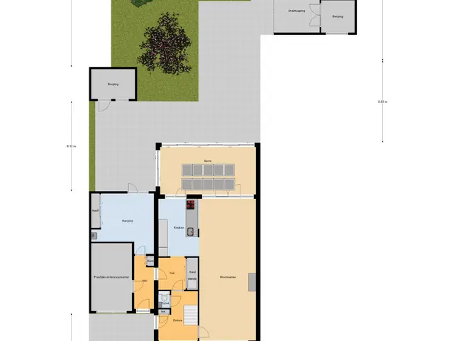 Plattegrond van De Roverestraat 8