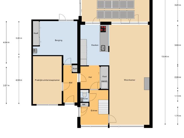Plattegrond van De Roverestraat 8