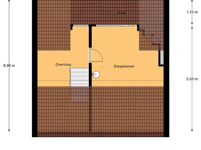 Plattegrond van De Roverestraat 8
