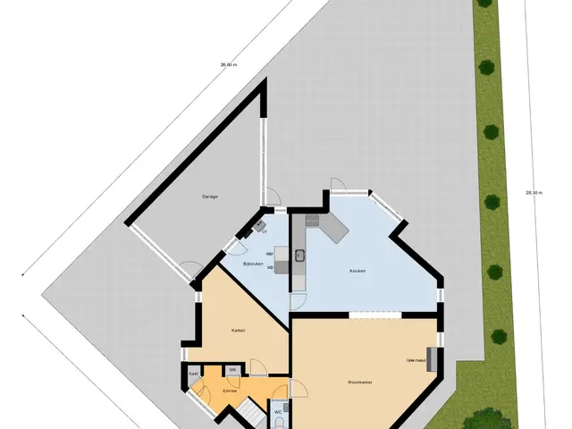 Plattegrond van Akkerstraat 3C