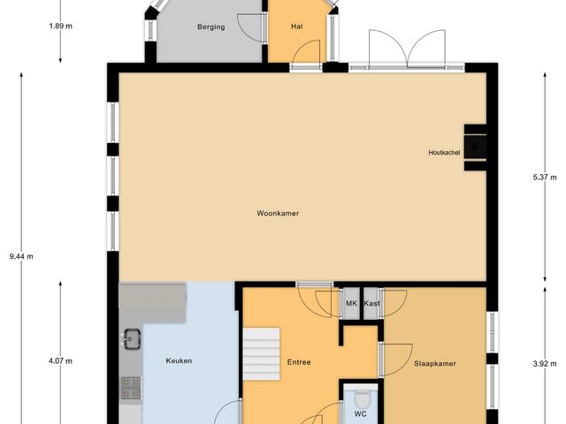 Plattegrond van Burgemeester Buijsstraat 10