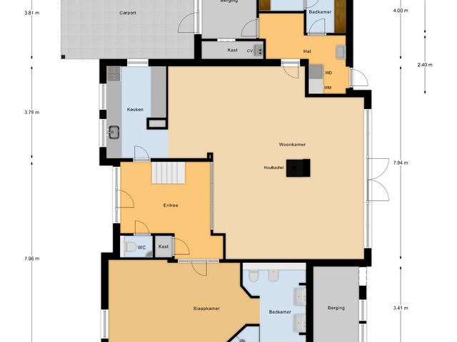 Plattegrond van Van Haestrechtstraat 10