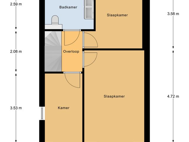 Plattegrond van Beellaan 12