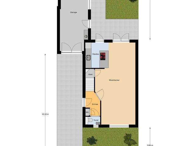 Plattegrond van Beellaan 12