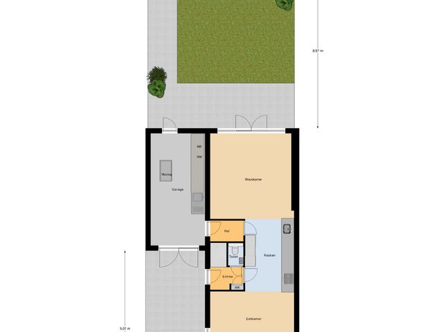 Plattegrond van Onze Lieve Vrouweschutsstraat 19