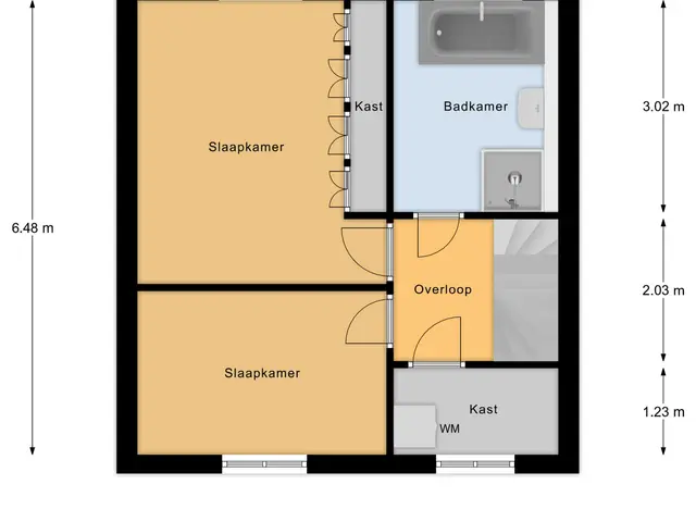 Plattegrond van Heistraat 4