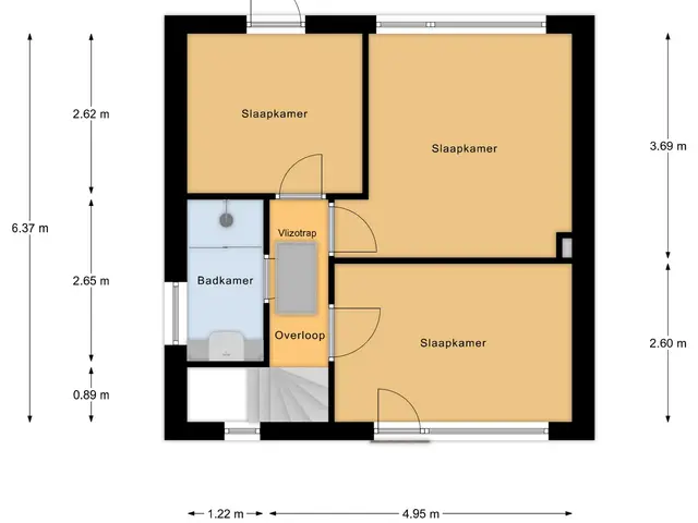 Plattegrond van Sint Jorisstraat 10