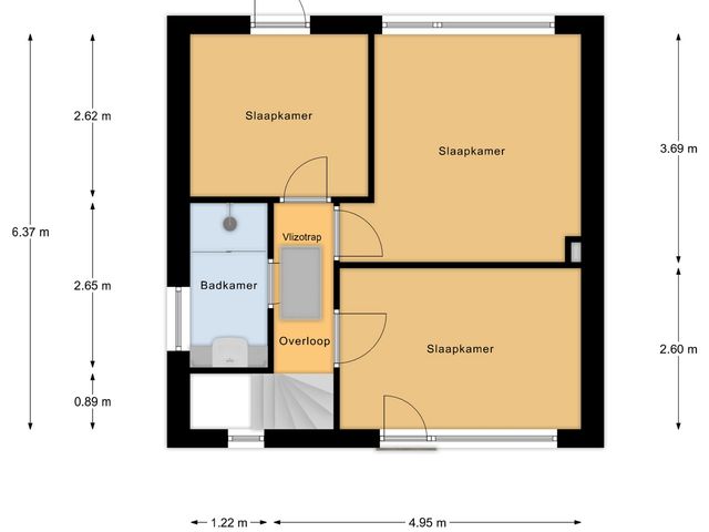 Plattegrond van Sint Jorisstraat 10