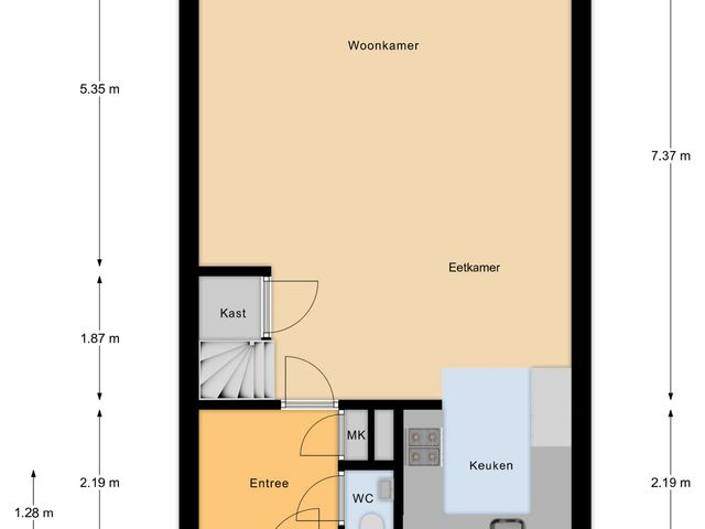 Plattegrond van Groen van Prinstererlaan 32