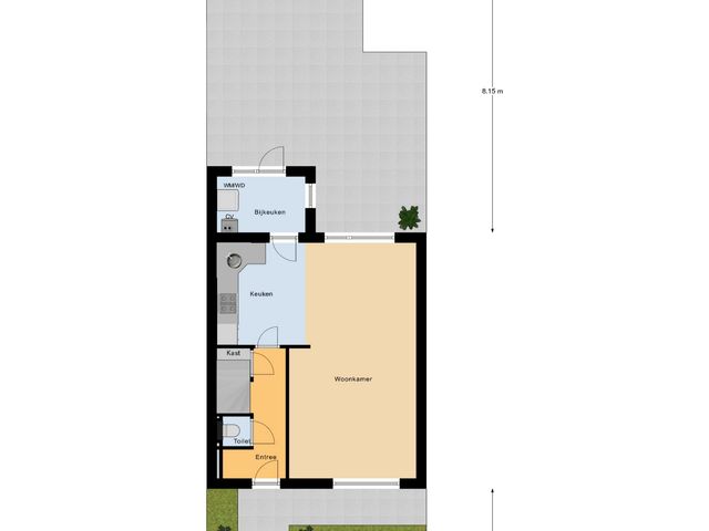 Plattegrond van Leliestraat 1