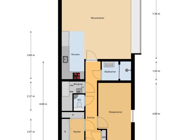 Plattegrond van De Klok 2