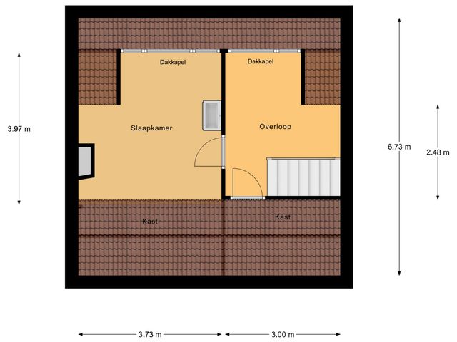 Plattegrond van Deken van Baarstraat 45