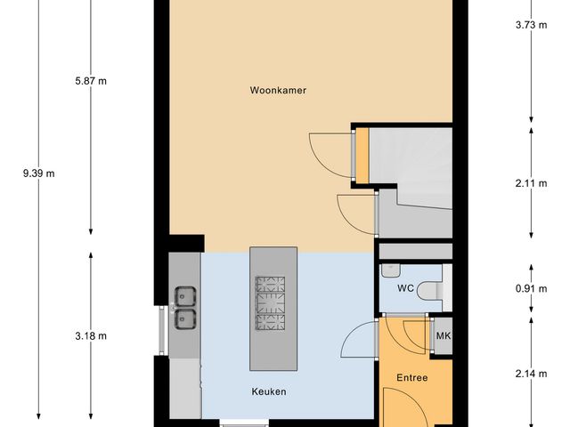 Plattegrond van Oranje zegge 13