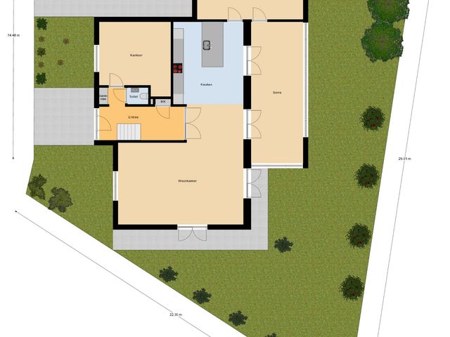 Plattegrond van Bosbeemd 19