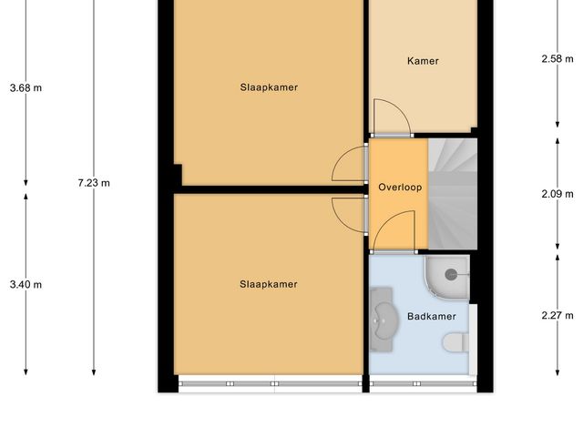 Plattegrond van Freesiastraat 10