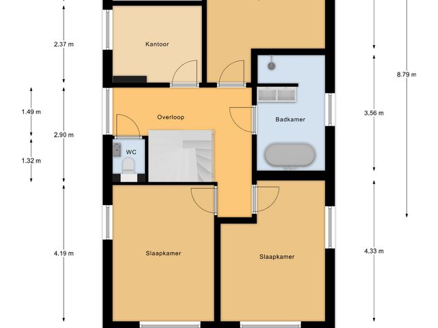 Plattegrond van Mortelweg 32