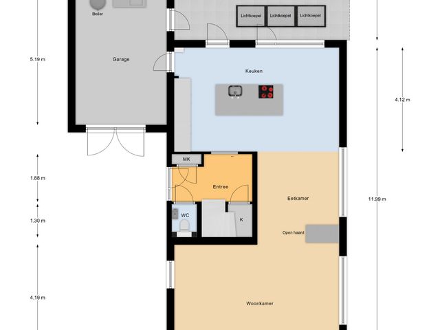 Plattegrond van Mortelweg 32