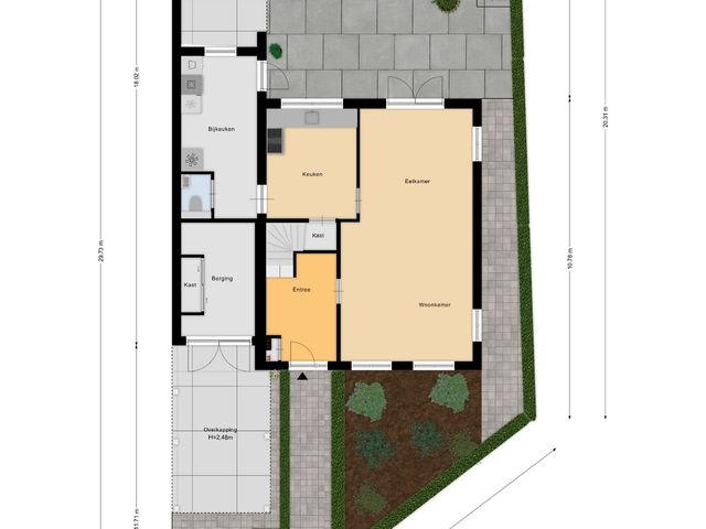 Plattegrond van Hogeweg 1