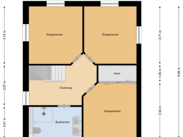 Plattegrond van Hogeweg 1