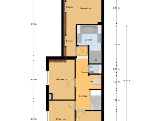 Plattegrond van Torenstraat 1