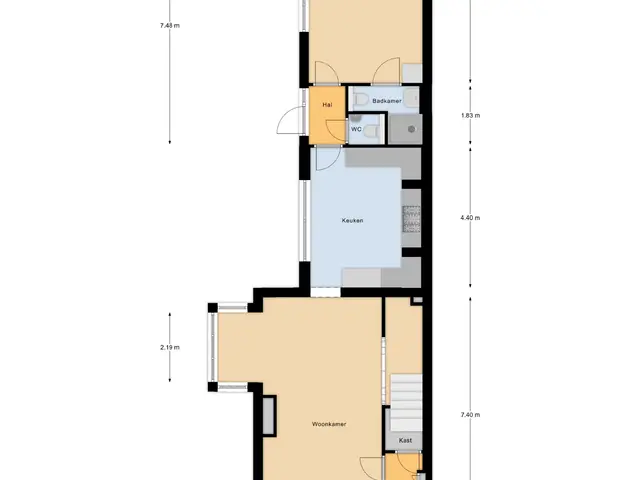 Plattegrond van Torenstraat 1