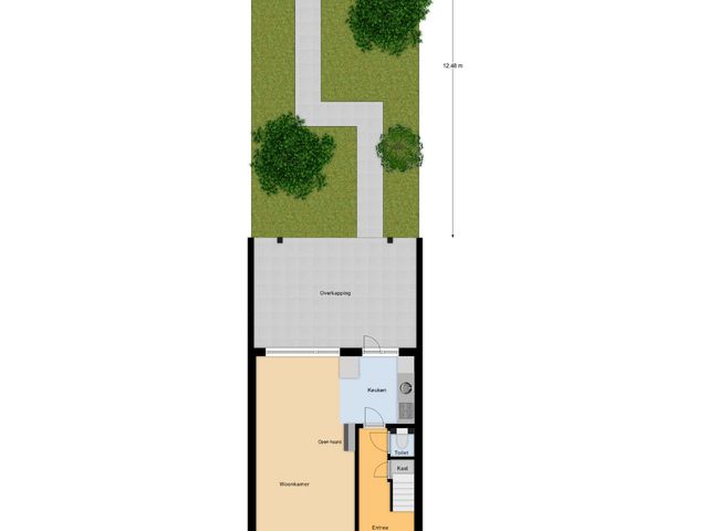 Plattegrond van De Hoogstraat 12