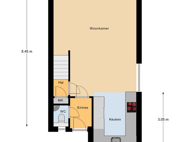 Plattegrond van Groen van Prinstererlaan 59