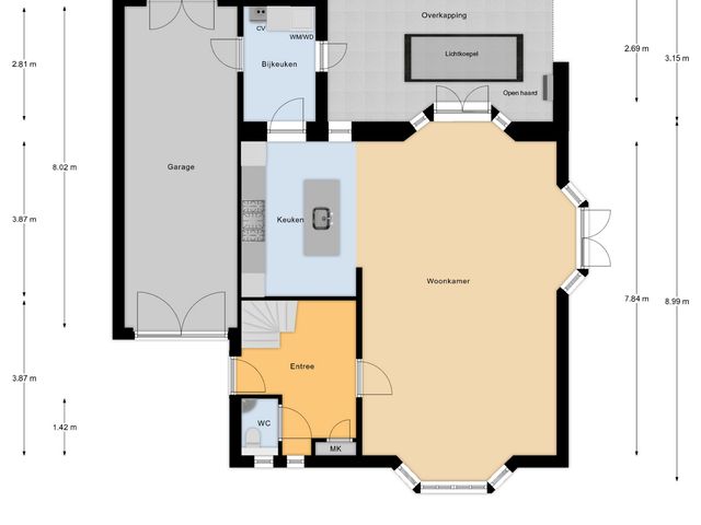 Plattegrond van Priemsteeg 14