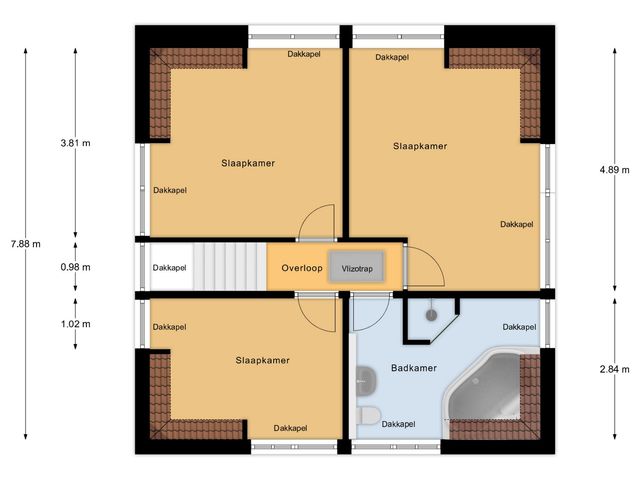 Plattegrond van Priemsteeg 14